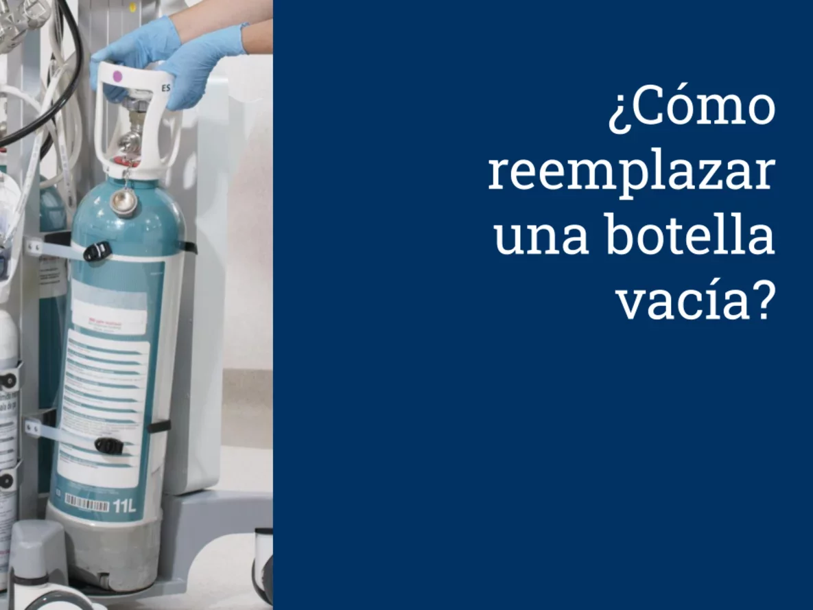 Cómo reemplazar una botella vacía