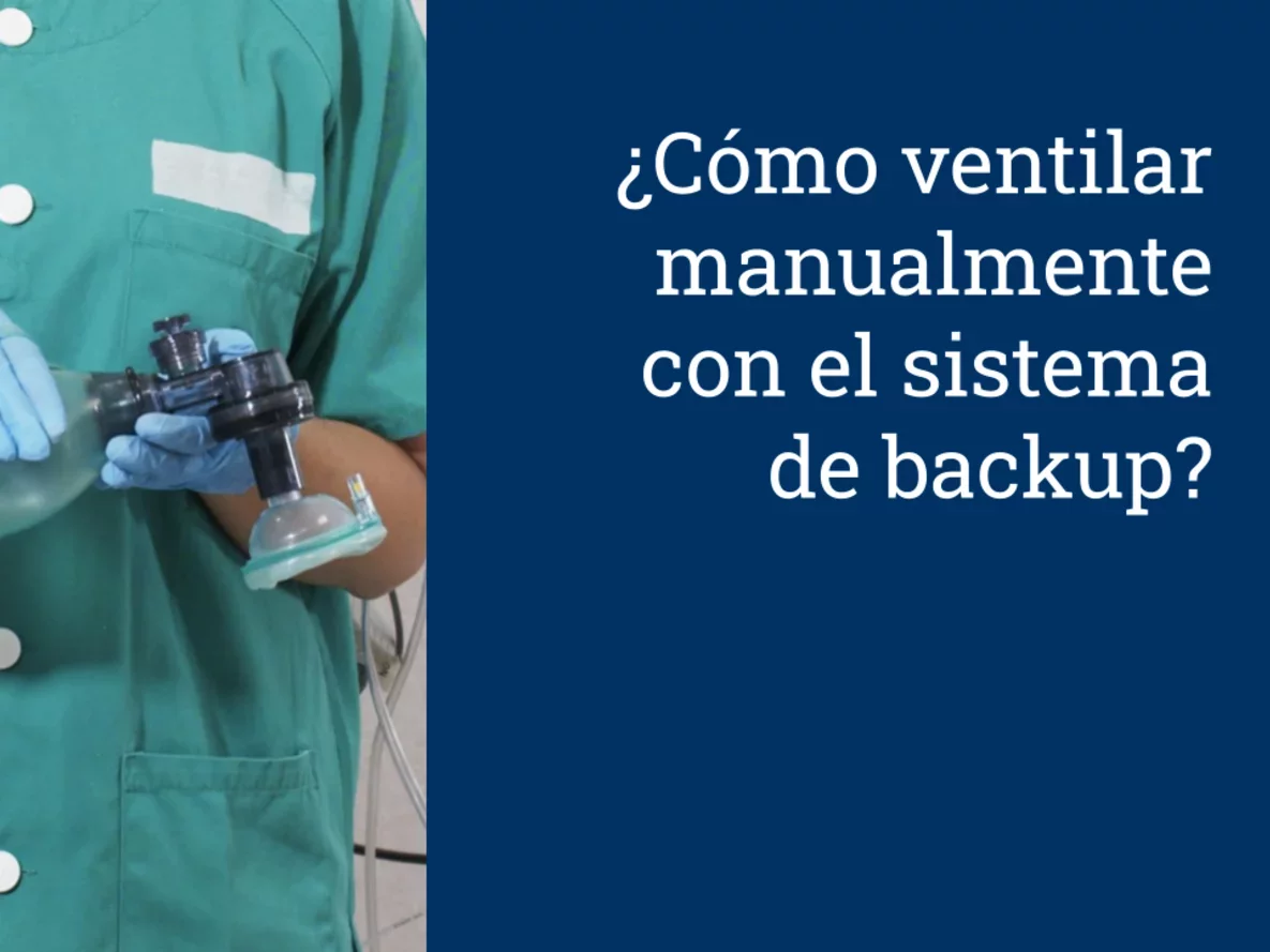 Cómo ventilar manualmente con el sistema de backup