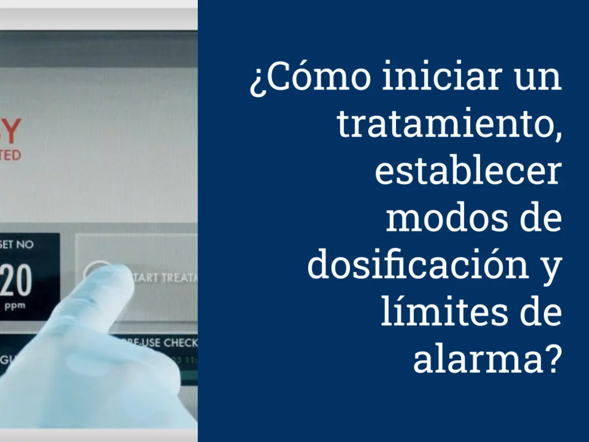 Cómo iniciar un tratamiento, establecer modos de dosificación y limites de alarma