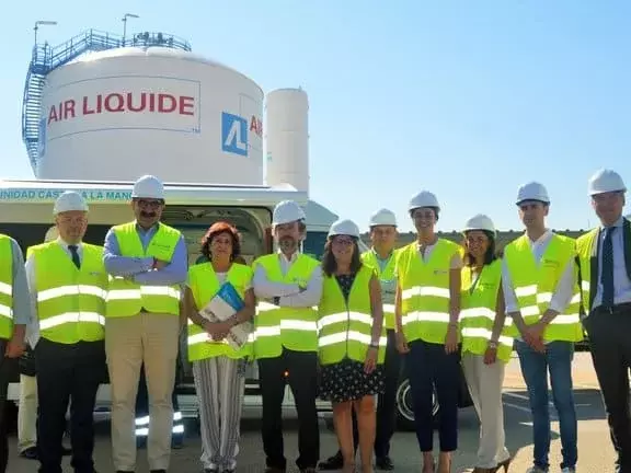 Equipo en las instalaciones de Air Liquide Healthcare en Cabanillas